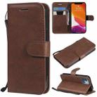 For iPhone 13 mini Pure Color Horizontal Flip Leather Case with Holder & Card Slots & Wallet & Lanyard (Brown) - 1