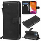For iPhone 13 mini Pure Color Horizontal Flip Leather Case with Holder & Card Slots & Wallet & Lanyard (Black) - 1