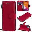 For iPhone 13 mini Pure Color Horizontal Flip Leather Case with Holder & Card Slots & Wallet & Lanyard (Red) - 1