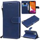 For iPhone 13 mini Pure Color Horizontal Flip Leather Case with Holder & Card Slots & Wallet & Lanyard (Blue) - 1