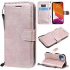 For iPhone 13 mini Pure Color Horizontal Flip Leather Case with Holder & Card Slots & Wallet & Lanyard (Rose Gold) - 1