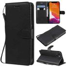 For iPhone 13 Pure Color Horizontal Flip Leather Case with Holder & Card Slots & Wallet & Lanyard(Black) - 1