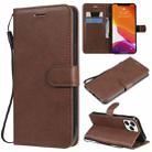 For iPhone 13 Pro Max Pure Color Horizontal Flip Leather Case with Holder & Card Slots & Wallet & Lanyard (Brown) - 1