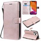 For iPhone 13 Pro Max Pure Color Horizontal Flip Leather Case with Holder & Card Slots & Wallet & Lanyard (Rose Gold) - 1