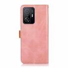 For Xiaomi Mi 11T Pro KHAZNEH Dual-color Cowhide Texture Horizontal Flip Leather Case with Holder & Card Slots & Wallet & Photo Frame(Rose Gold) - 3