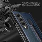 For Samsung Galaxy Z Fold3 5G Litchi Pattern Foldable Protective Case with Pen Slot(Black) - 5
