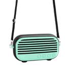 New Rixing NR-3000M Bluetooth 5.0 Portable Karaoke Wireless Bluetooth Speaker with Microphone & Shoulder Strap(Green) - 1