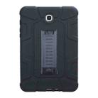 For Samsung Galaxy Tab A 8.0 2015 C5 Four Corners Shockproof Silicone + PC Protective Case with Holder(Black) - 1