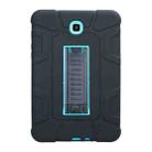 For Samsung Galaxy Tab A 8.0 2015 C5 Four Corners Shockproof Silicone + PC Protective Case with Holder(Black + Blue) - 1
