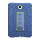 For Samsung Galaxy Tab A 8.0 2015 C5 Four Corners Shockproof Silicone + PC Protective Case with Holder(Navy Blue + Lemon Yellow) - 1