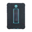 For Samsung Galaxy Tab S2 8.0 T710 C5 Four Corners Shockproof Silicone + PC Protective Case with Holder(Black + Blue) - 1