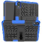 For iPad mini 6 Tire Texture TPU + PC Shockproof Tablet Case with Holder(Blue) - 1