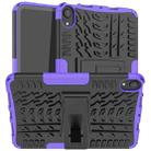 For iPad mini 6 Tire Texture TPU + PC Shockproof Tablet Case with Holder(Purple) - 1