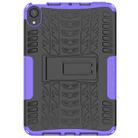 For iPad mini 6 Tire Texture TPU + PC Shockproof Tablet Case with Holder(Purple) - 2