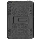 For iPad mini 6 Tire Texture TPU + PC Shockproof Tablet Case with Holder(Black) - 2