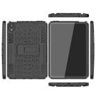 For iPad mini 6 Tire Texture TPU + PC Shockproof Tablet Case with Holder(Black) - 4
