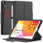 Litchi Texture Horizontal Flip PU Leather Case with Holder & Card Slots & Sleep / Wake-up Function & Pen Slot For iPad 10.2 2021 / 2020 / 2019(Black) - 1