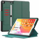 Litchi Texture Horizontal Flip PU Leather Case with Holder & Card Slots & Sleep / Wake-up Function & Pen Slot For iPad 10.2 2021 / 2020 / 2019(Green) - 1