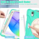 For iPad mini 6 Silicone + PC Protective Tablet Case with Holder & Shoulder Strap(Mint Green) - 5