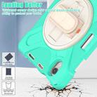 For iPad mini 6 Silicone + PC Protective Tablet Case with Holder & Shoulder Strap(Mint Green) - 6