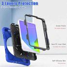 For iPad mini 6 Silicone + PC Protective Tablet Case with Holder & Shoulder Strap(Blue) - 3