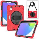 For iPad mini 6 Silicone + PC Protective Tablet Case with Holder & Shoulder Strap(Red) - 2