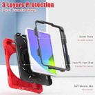 For iPad mini 6 Silicone + PC Protective Tablet Case with Holder & Shoulder Strap(Red) - 3