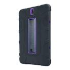 For Samsung Galaxy Tab S3 9.7 T820 C5 Four Corners Shockproof Silicone + PC Protective Case with Holder(Black + Purple) - 2