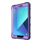 For Samsung Galaxy Tab S3 9.7 T820 C5 Four Corners Shockproof Silicone + PC Protective Case with Holder(Black + Purple) - 3