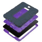 For Samsung Galaxy Tab S3 9.7 T820 C5 Four Corners Shockproof Silicone + PC Protective Case with Holder(Black + Purple) - 6