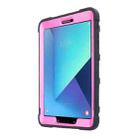 For Samsung Galaxy Tab S3 9.7 T820 C5 Four Corners Shockproof Silicone + PC Protective Case with Holder(Black + Rose Red) - 3