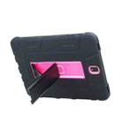 For Samsung Galaxy Tab S3 9.7 T820 C5 Four Corners Shockproof Silicone + PC Protective Case with Holder(Black + Rose Red) - 4