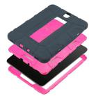 For Samsung Galaxy Tab S3 9.7 T820 C5 Four Corners Shockproof Silicone + PC Protective Case with Holder(Black + Rose Red) - 6