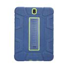 For Samsung Galaxy Tab S3 9.7 T820 C5 Four Corners Shockproof Silicone + PC Protective Case with Holder(Navy Blue + Lemon Yellow) - 1
