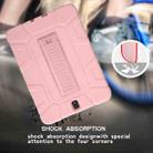 For Samsung Galaxy Tab S3 9.7 T820 C5 Four Corners Shockproof Silicone + PC Protective Case with Holder(Rose Gold) - 7