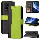 For Infinix Note 10 Business Stitching-Color Horizontal Flip PU Leather Case with Holder & Card Slots & Photo Frame(Green) - 1