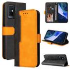 For Infinix Note 10 Business Stitching-Color Horizontal Flip PU Leather Case with Holder & Card Slots & Photo Frame(Orange) - 1