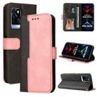 For Infinix Note 10 Pro / 10 Pro NFC Business Stitching-Color Horizontal Flip PU Leather Case with Holder & Card Slots & Photo Frame(Pink) - 1