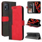 For Infinix Hot 10 Play Business Stitching-Color Horizontal Flip PU Leather Case with Holder & Card Slots & Photo Frame(Red) - 1