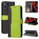 For Infinix Hot 10 Play Business Stitching-Color Horizontal Flip PU Leather Case with Holder & Card Slots & Photo Frame(Green) - 1