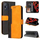 For Infinix Hot 10 Play Business Stitching-Color Horizontal Flip PU Leather Case with Holder & Card Slots & Photo Frame(Orange) - 1