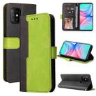 For Infinix Hot 10 Business Stitching-Color Horizontal Flip PU Leather Case with Holder & Card Slots & Photo Frame(Green) - 1