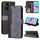 For Infinix Hot 10 Business Stitching-Color Horizontal Flip PU Leather Case with Holder & Card Slots & Photo Frame(Grey) - 1