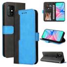 For Infinix Hot 10 Business Stitching-Color Horizontal Flip PU Leather Case with Holder & Card Slots & Photo Frame(Blue) - 1