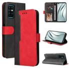 For Infinix Note 8 Business Stitching-Color Horizontal Flip PU Leather Case with Holder & Card Slots & Photo Frame(Red) - 1