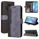 For Infinix Zero 8 Business Stitching-Color Horizontal Flip PU Leather Case with Holder & Card Slots & Photo Frame(Grey) - 1