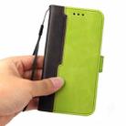 For Infinix Note 7 Business Stitching-Color Horizontal Flip PU Leather Case with Holder & Card Slots & Photo Frame(Green) - 7