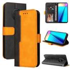 For Infinix Note 7 Business Stitching-Color Horizontal Flip PU Leather Case with Holder & Card Slots & Photo Frame(Orange) - 1