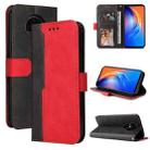 For Tecno Spark 6 Business Stitching-Color Horizontal Flip PU Leather Case with Holder & Card Slots & Photo Frame(Red) - 1