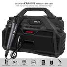 New Rixing NR-6011M Bluetooth 5.0 Portable Outdoor Karaoke Wireless Bluetooth Speaker with Microphone & Shoulder Strap(Black) - 2